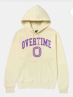 Overtime Logo Hooded Sweatshirt - Yellow/Purple